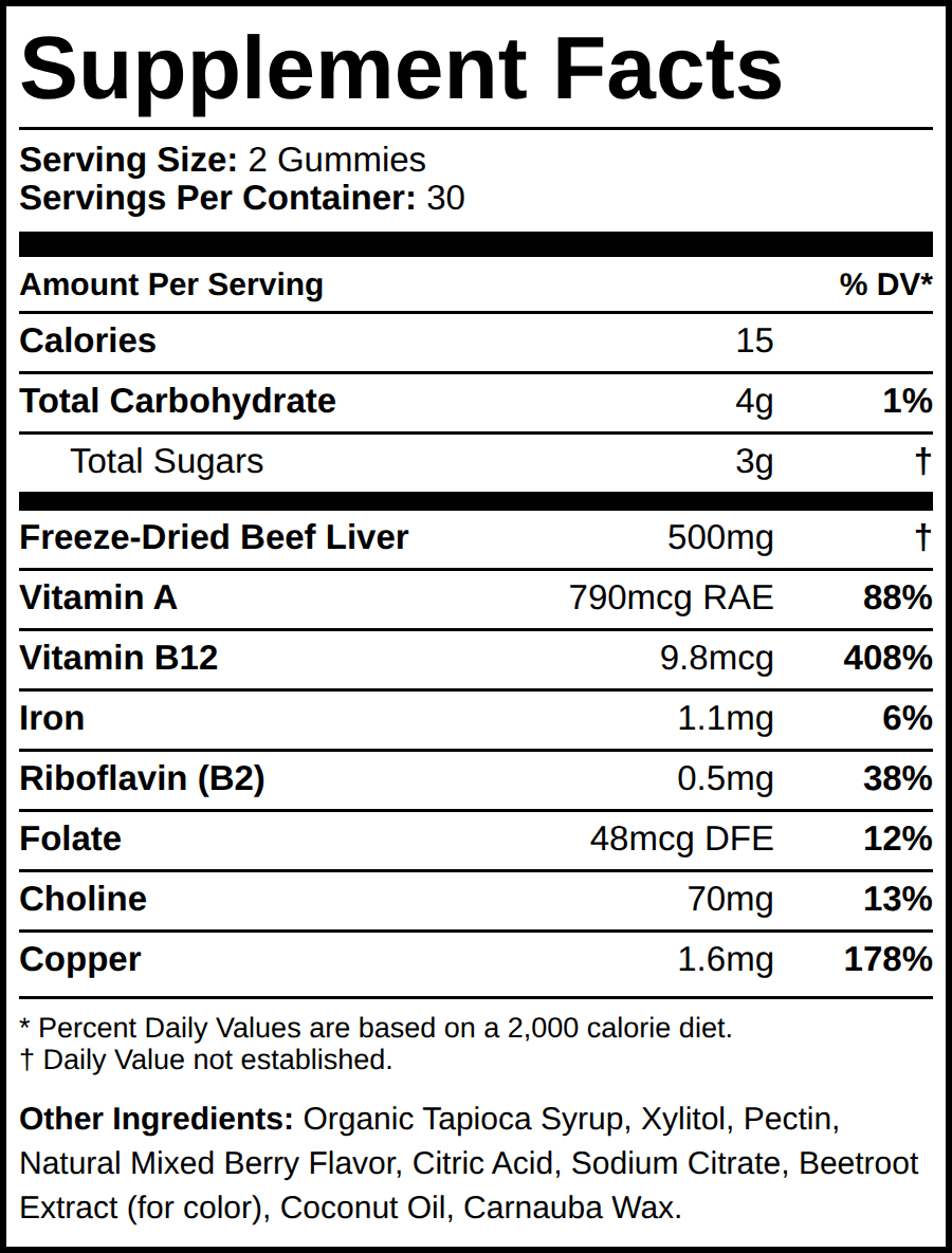 NISK Beef Liver Gummies